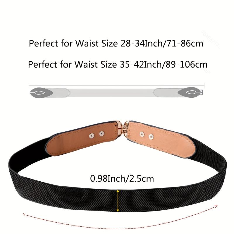 Vintage Double Buckle Belt Elastic Waistband