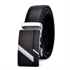 High-end Men's Business Style Auto Buckle Leather Belt Jeans All-match