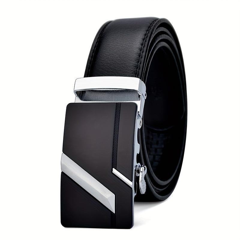 High-end Men's Business Style Auto Buckle Leather Belt Jeans All-match