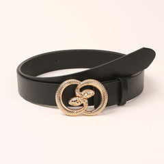 Double Snakes Alloy Buckle Belt