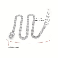 Rhinestone Waistband Y2K Chain Belt for Women