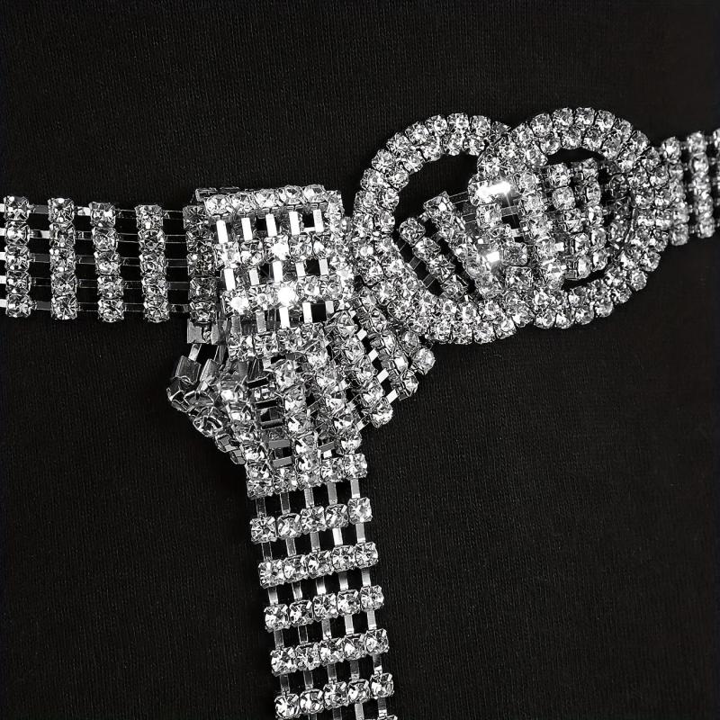Rhinestone Waistband Y2K Chain Belt for Women