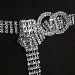 Rhinestone Waistband Y2K Chain Belt for Women