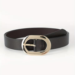 Wide Dark Brown PU Belt for Women