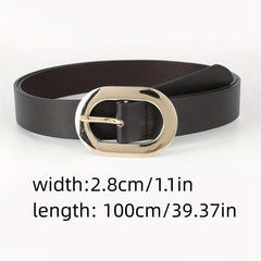 Wide Dark Brown PU Belt for Women