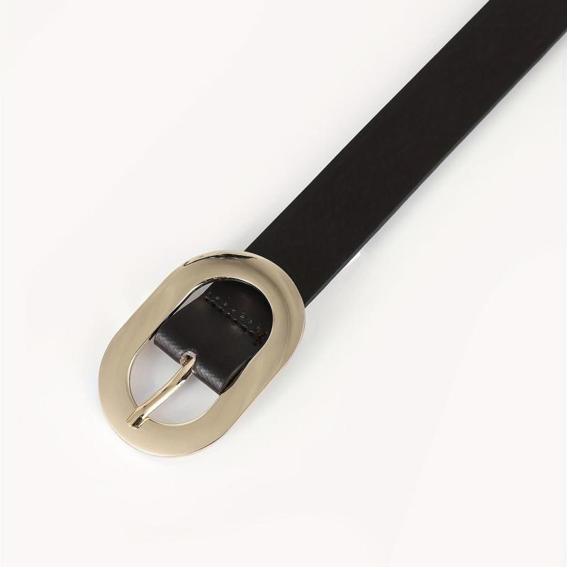 Wide Dark Brown PU Belt for Women