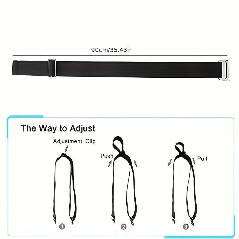 No Show Stretch Belt Invisible Elastic Web Strap Flat Buckle Jeans Pants Dresses