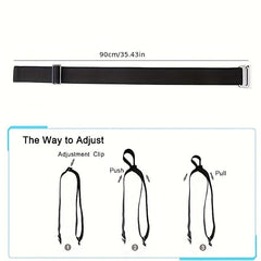 No Show Stretch Belt Invisible Elastic Web Strap Flat Buckle Jeans Pants Dresses