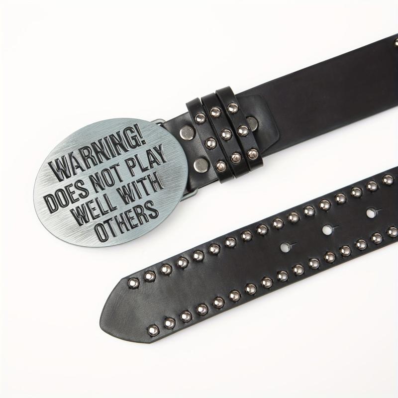 Rock Style Men's Belt Rivet Punk Style Belt