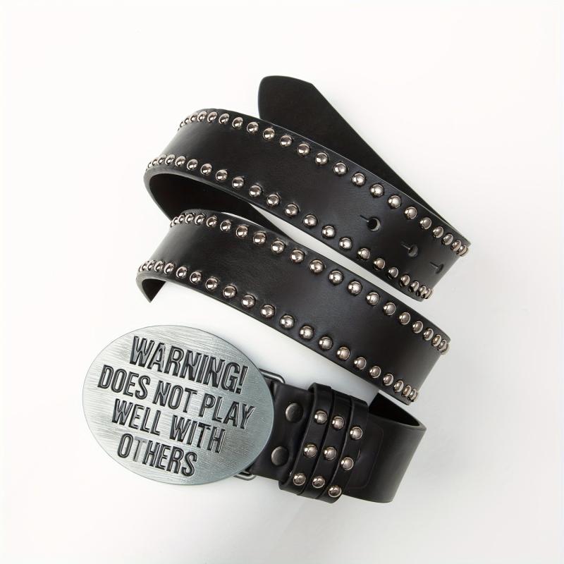 Rock Style Men's Belt Rivet Punk Style Belt