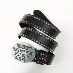 Rock Style Men's Belt Rivet Punk Style Belt