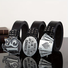 Rock Style Men's Belt Rivet Punk Style Belt