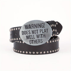 Rock Style Men's Belt Rivet Punk Style Belt