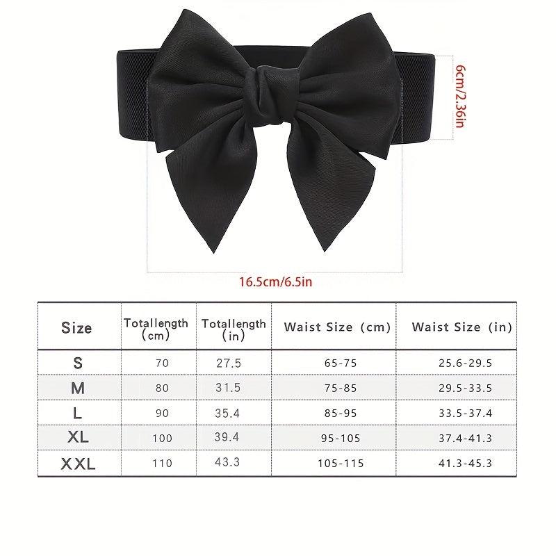Wide Bowknot Waist Belt Elastic Waistband for Women