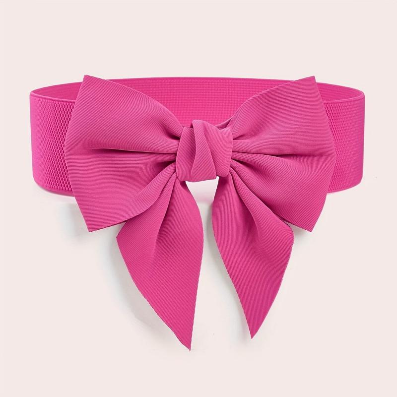 Wide Bowknot Waist Belt Elastic Waistband for Women