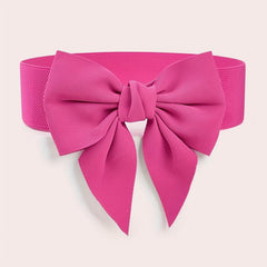 Wide Bowknot Waist Belt Elastic Waistband for Women