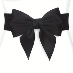 Wide Bowknot Waist Belt Elastic Waistband for Women