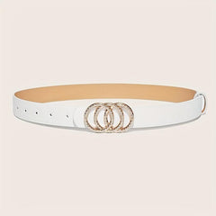 2pcs Rhinestone Buckle Belt Set for Women