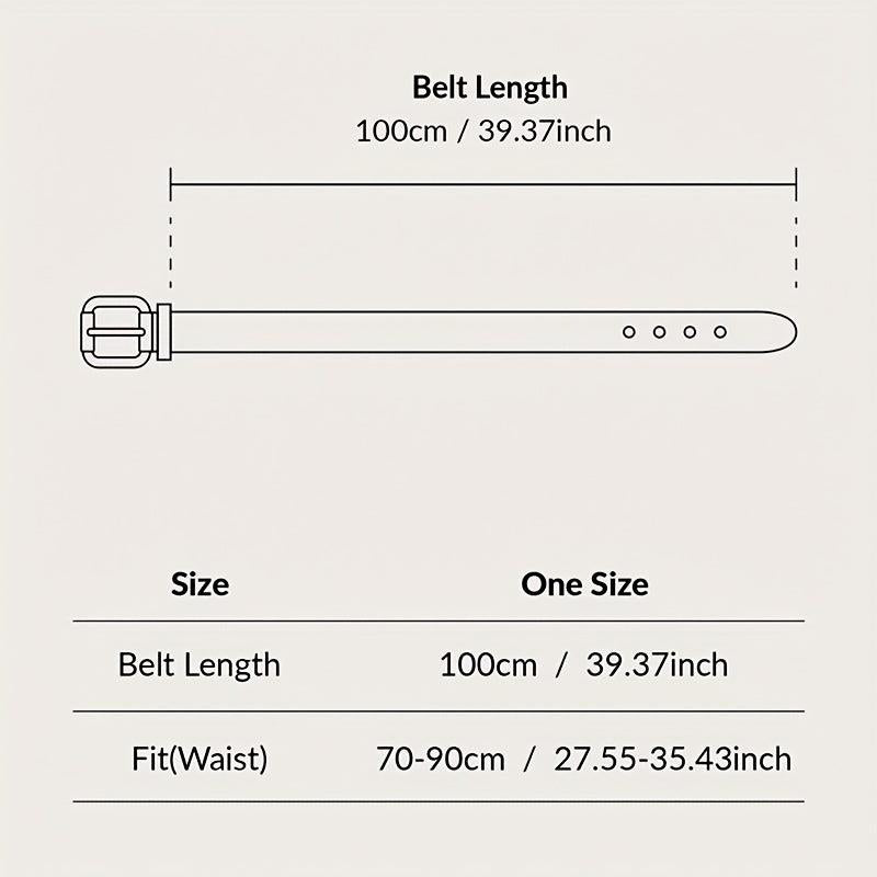 2pcs Rhinestone Buckle Belt Set for Women