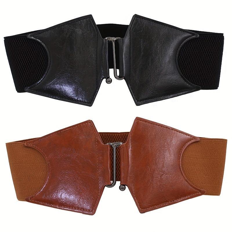 Vintage Wide Elastic Dress Belt Stylish Women Waist Belt Cinch Coat Belts