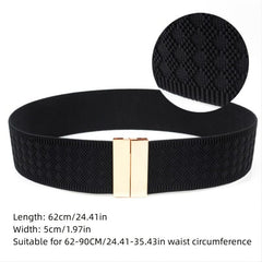 Elastic Belt Metal Vintage Style Belt For Dress Shirt Business Party