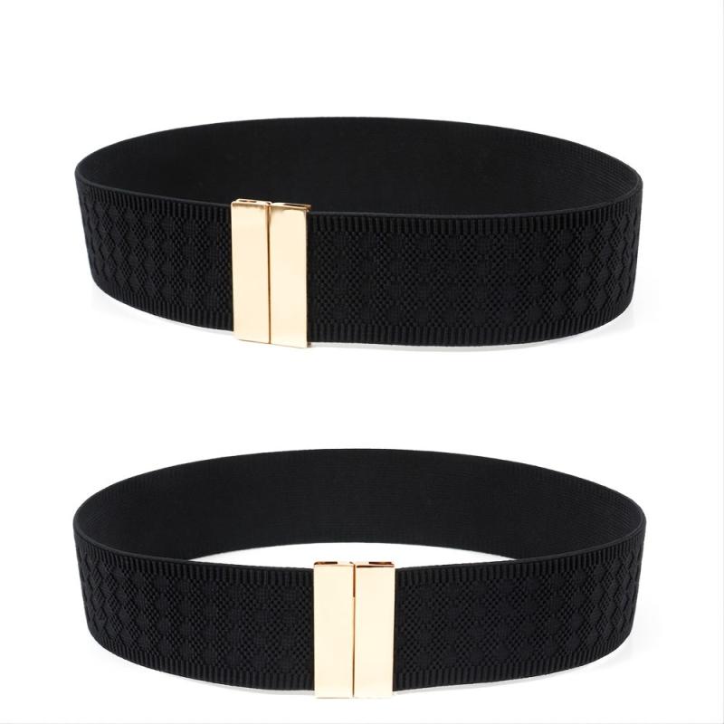 Elastic Belt Metal Vintage Style Belt For Dress Shirt Business Party