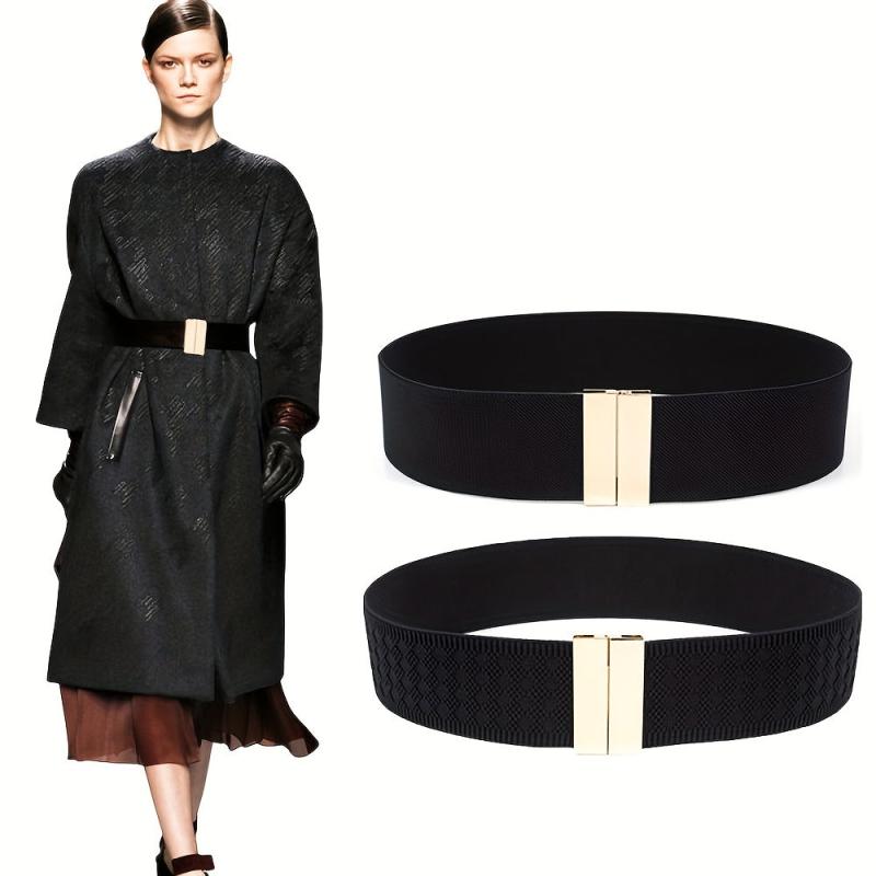 Elastic Belt Metal Vintage Style Belt For Dress Shirt Business Party