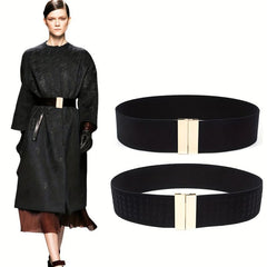 Elastic Belt Metal Vintage Style Belt For Dress Shirt Business Party