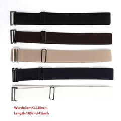 Invisible Belt Elastic Band Adjustable Women Waist Flat Buckle Dresses Waistband