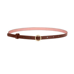 Women's O Ring Buckle Belt for Jeans Casual Formal PU Leather Belt