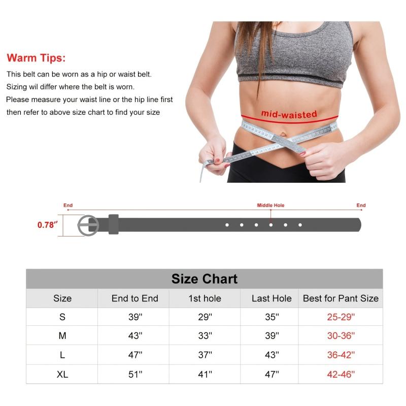 Women's O Ring Buckle Belt for Jeans Casual Formal PU Leather Belt