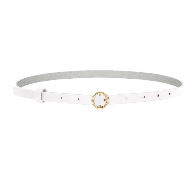 Women's O Ring Buckle Belt for Jeans Casual Formal PU Leather Belt
