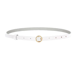 Women's O Ring Buckle Belt for Jeans Casual Formal PU Leather Belt