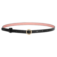 Women's O Ring Buckle Belt for Jeans Casual Formal PU Leather Belt