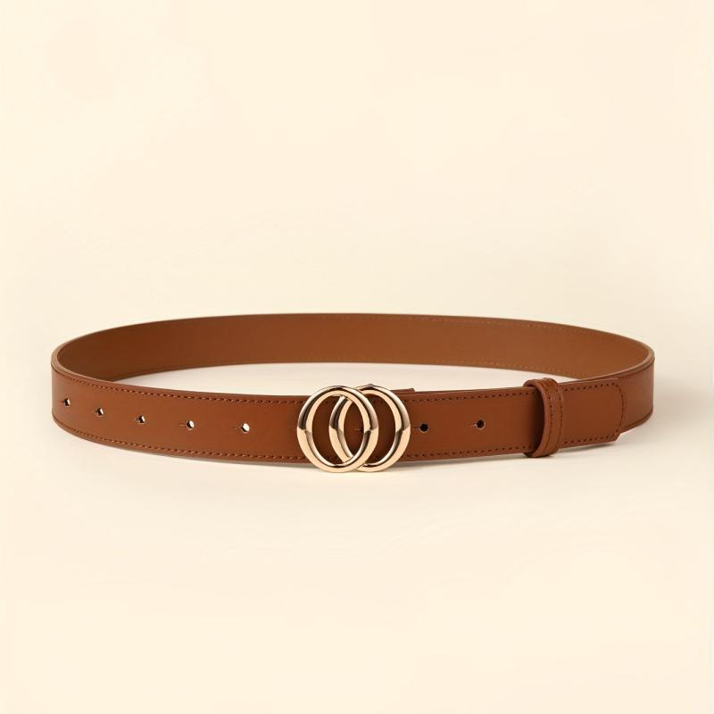 Vintage Double Ring Buckle Belt for Women