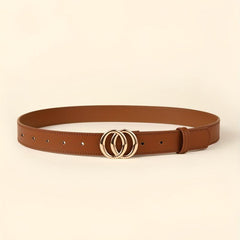 Vintage Double Ring Buckle Belt for Women