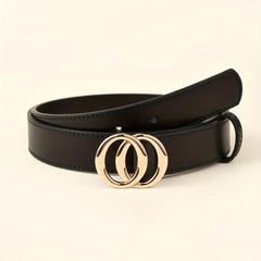 Vintage Double Ring Buckle Belt for Women