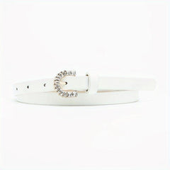 Bright Candy PU Belt Thin Patent Leather Belt For Women