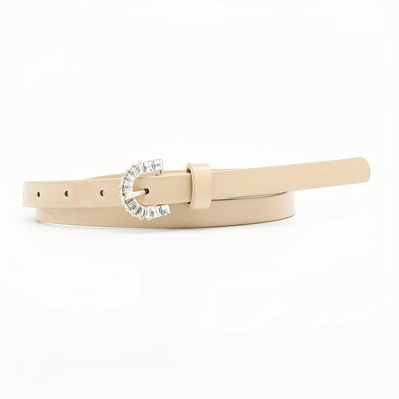 Bright Candy PU Belt Thin Patent Leather Belt For Women