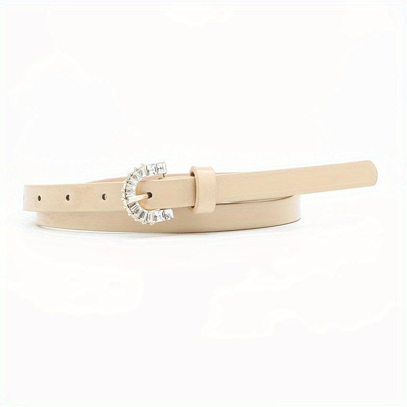 Bright Candy PU Belt Thin Patent Leather Belt For Women