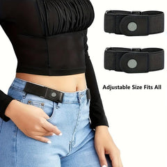 No Buckle Elastic Belt Stretch Adjustable Invisible Belt