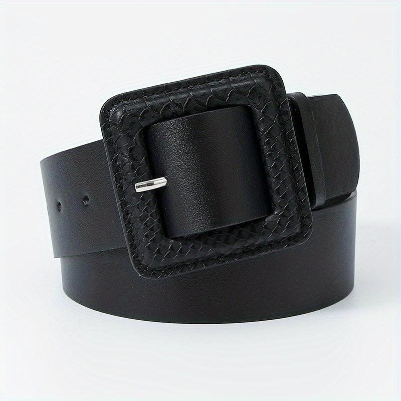 Snake Skin Pattern Buckle Belt Stylish Jeans Pants Dress Belts
