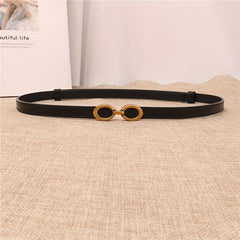Double Ring Buckle Belt Thin Girdle for Women