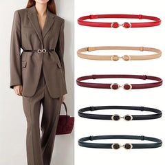 Double Ring Buckle Belt Thin Girdle for Women