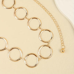 Golden Punk Hollow Out Chain Belt Vintage Metal Waist Chain