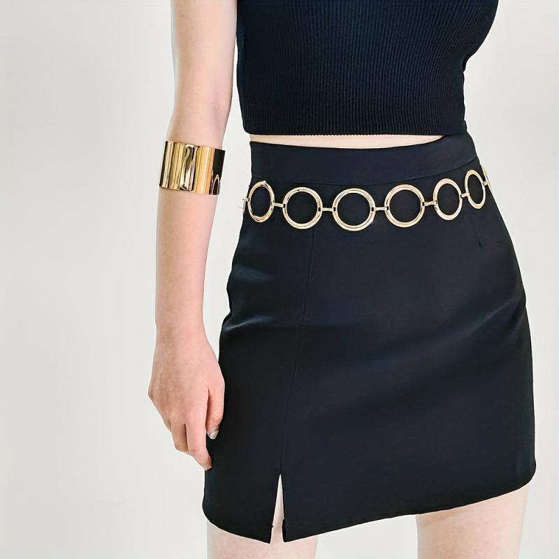 Golden Punk Hollow Out Chain Belt Vintage Metal Waist Chain