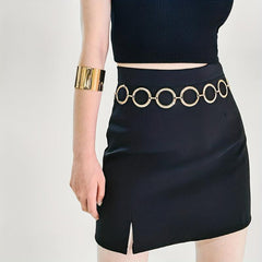 Golden Punk Hollow Out Chain Belt Vintage Metal Waist Chain