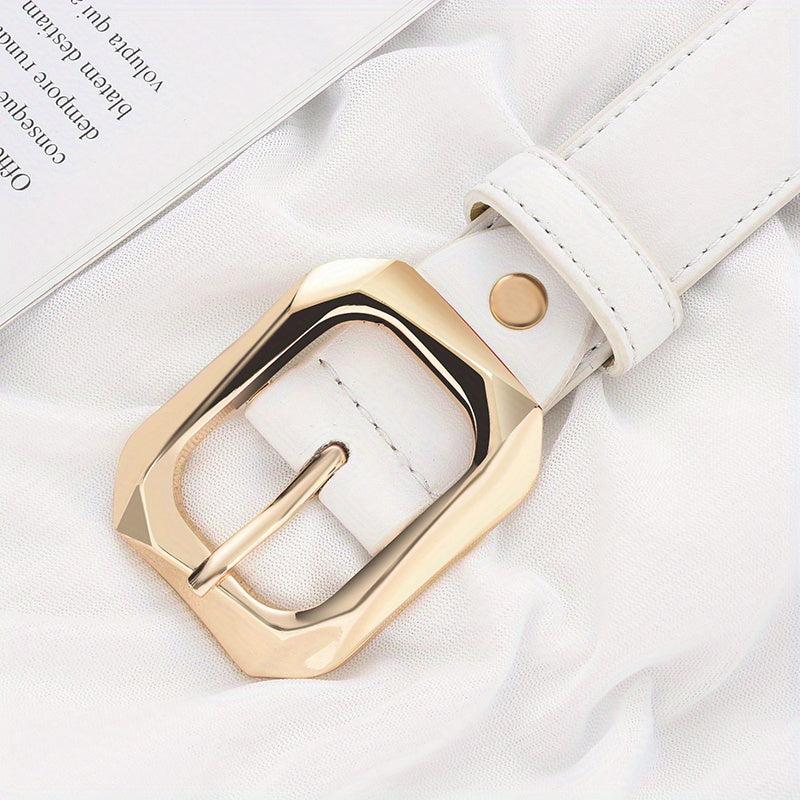 Women's Golden Pin Buckle Belt Skinny Waistbands
