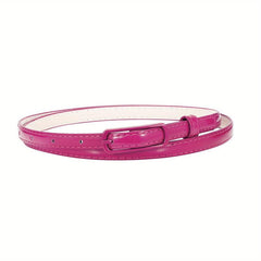 Candy PU Leather Thin Belt Casual Waist Belt Jeans Pants Skirt Dress Girdle
