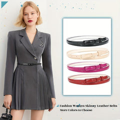 Candy PU Leather Thin Belt Casual Waist Belt Jeans Pants Skirt Dress Girdle